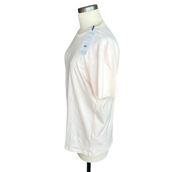 LNDR Fresh As Air Unisex Tee T-Shirt Size Small NWT Shell Cream Embroidered Top - Picture 2 of 7